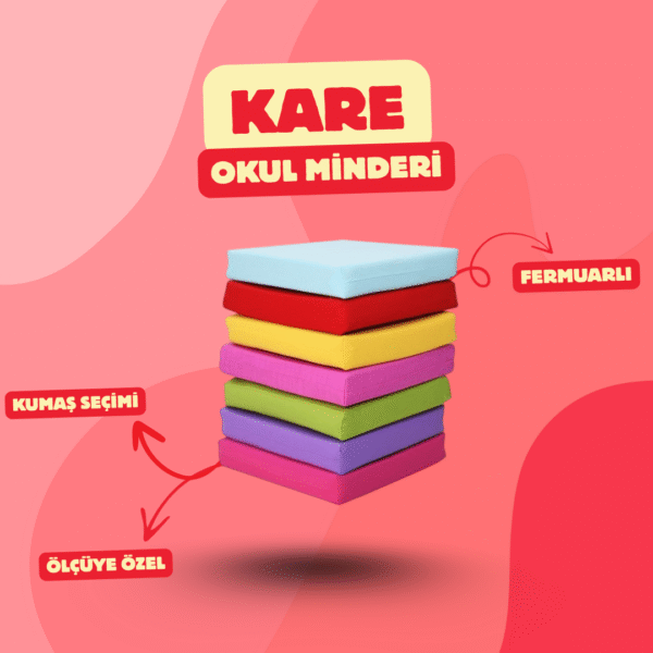 Kare Okul Minderi